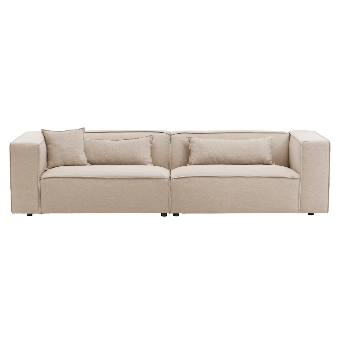 Beiges 3-Sitzer Sofa aus Webstoff