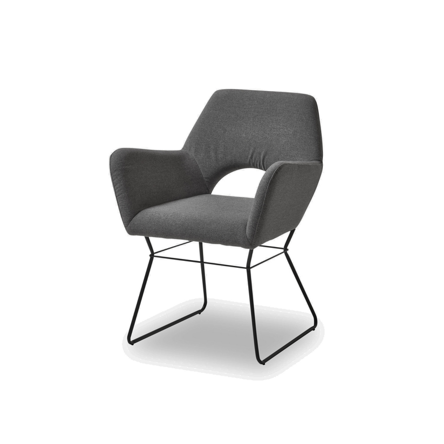 2er Set Esszimmerstuhl anthrazit - CILUS