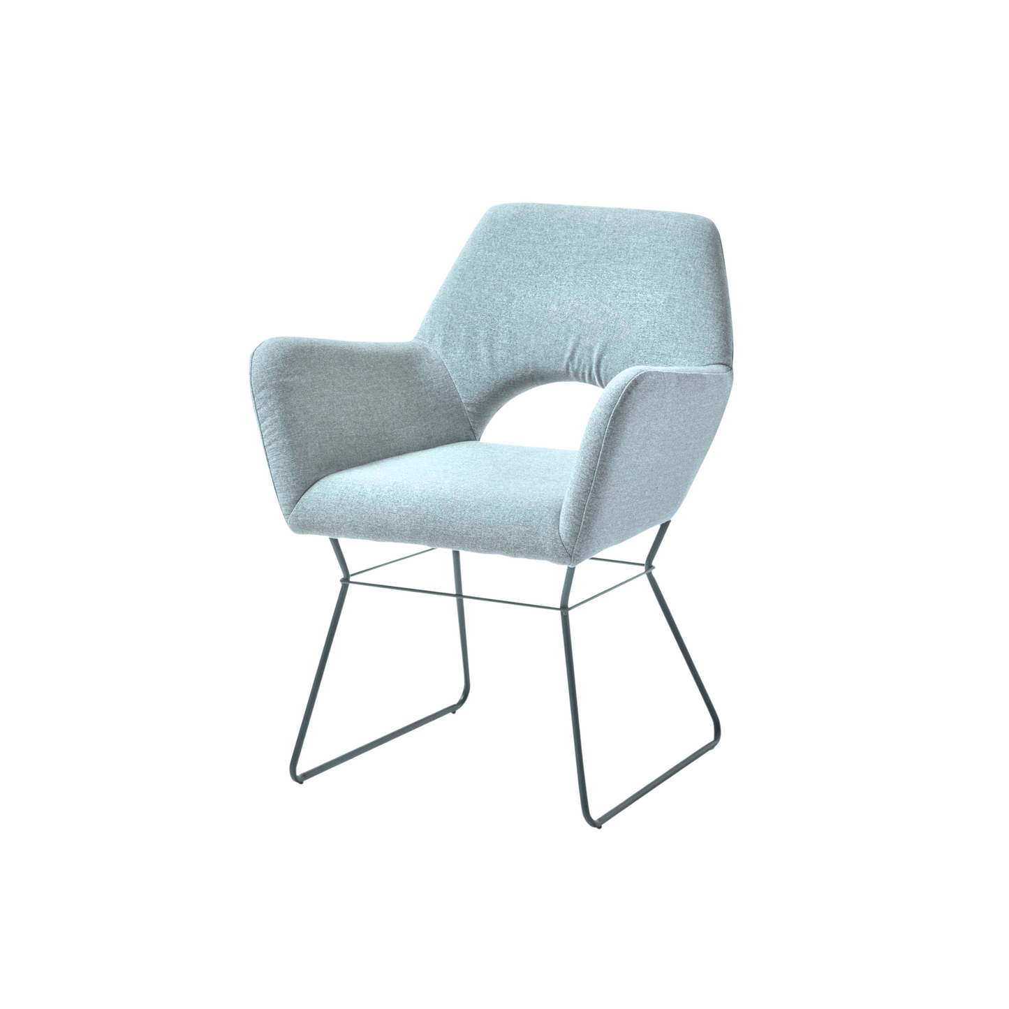 2er Set Esszimmerstuhl blau - CILUS