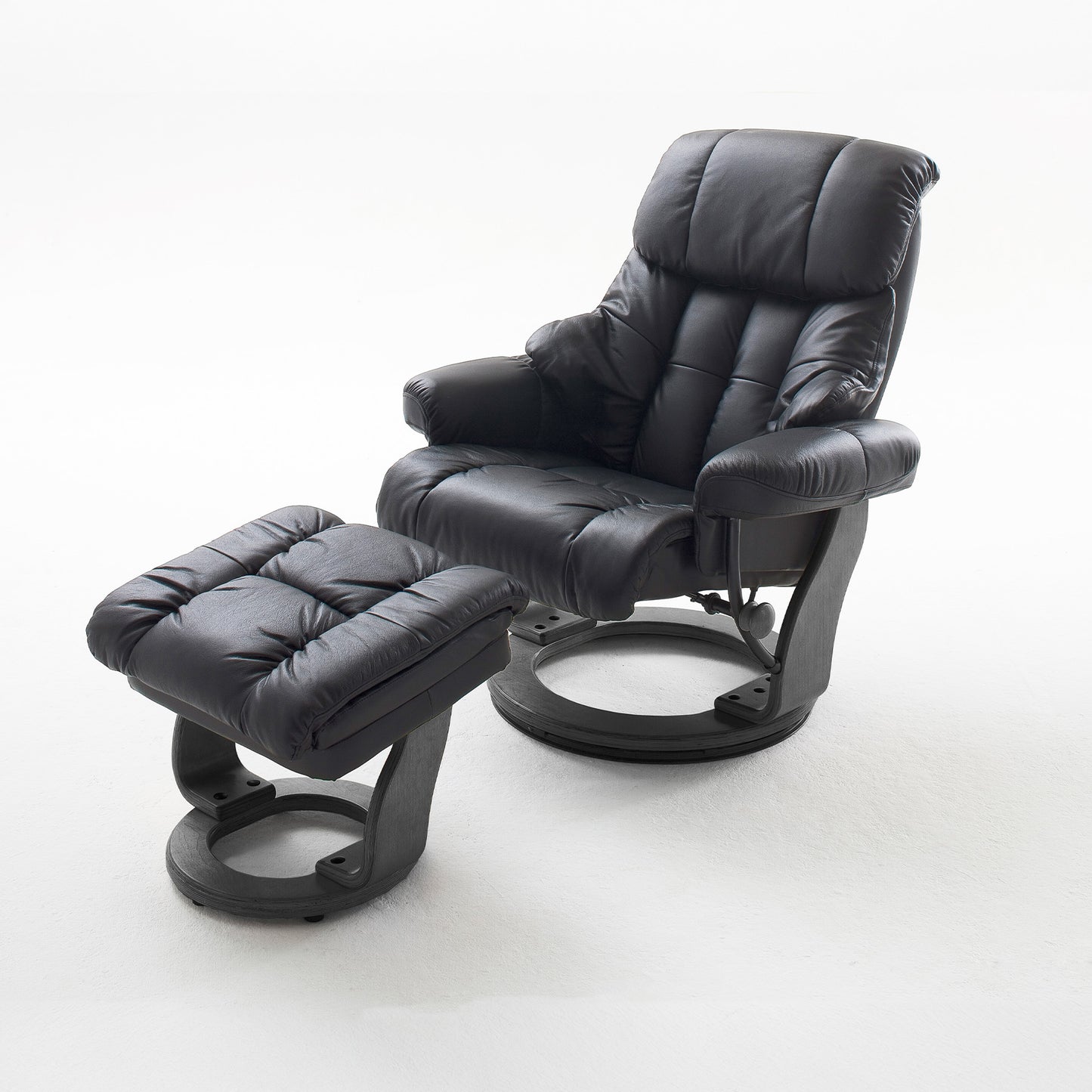 TV-Relaxsessel mit Hocker schwarz – CALGARY