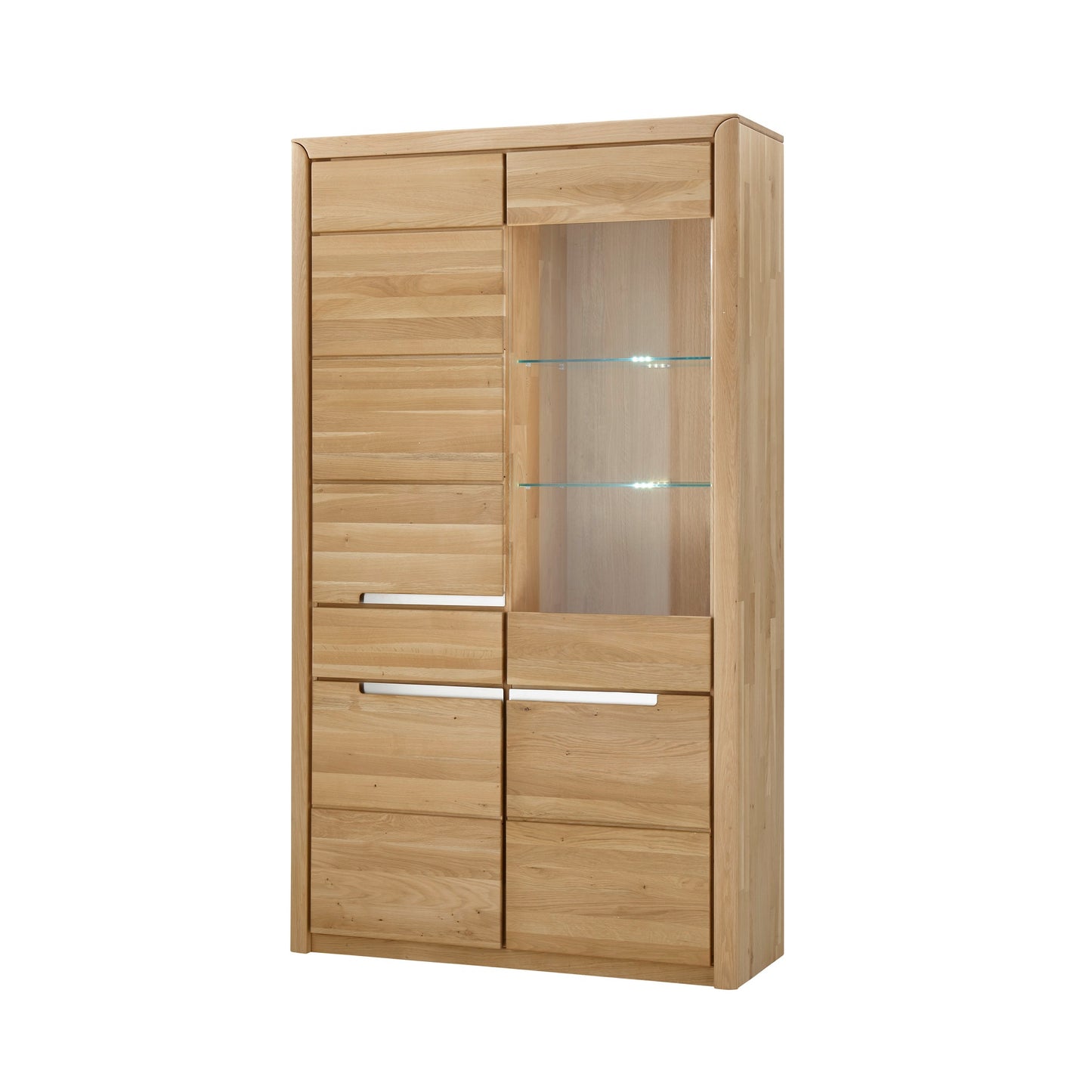 Vitrine Wildeiche massiv bianco geölt - Florenz