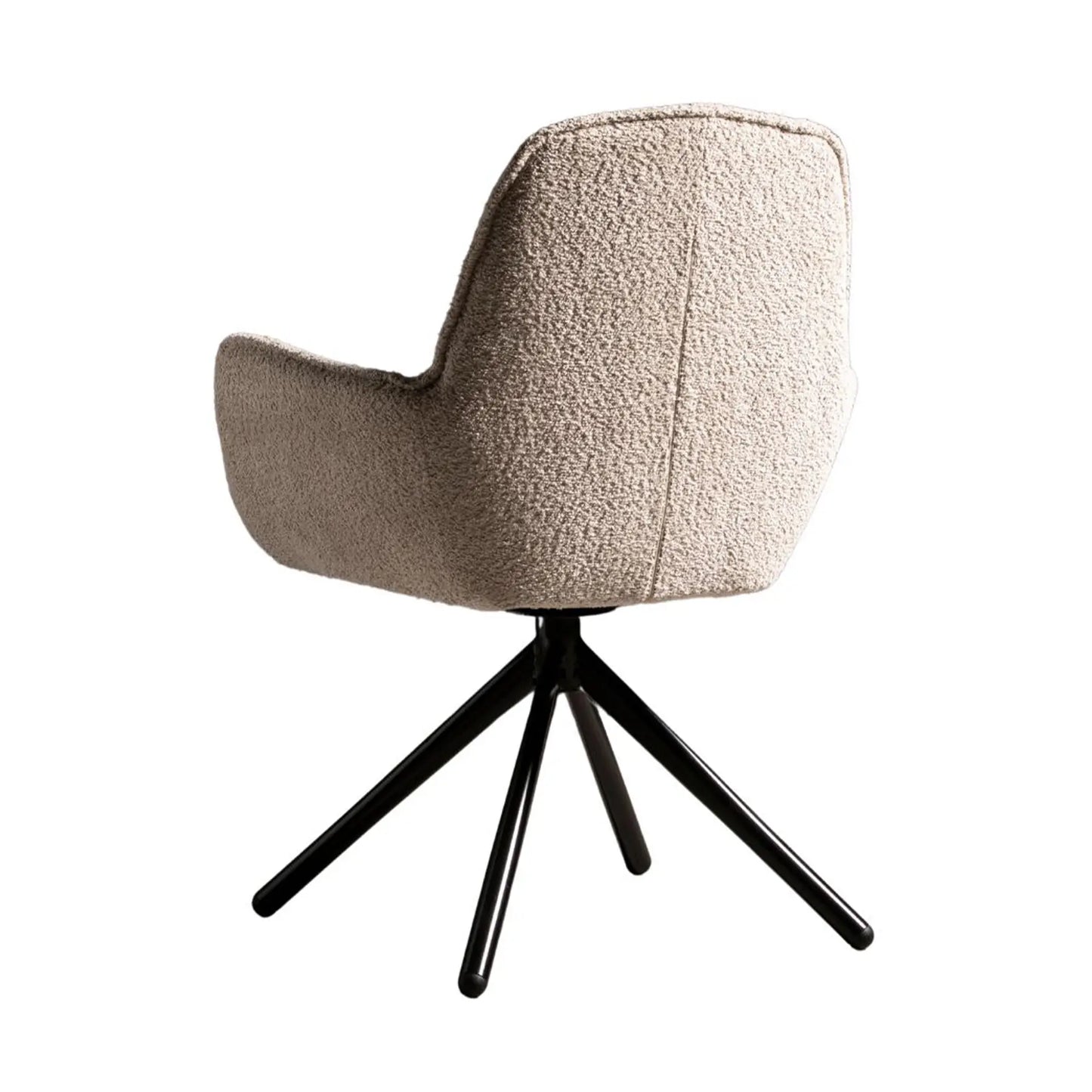 Armlehnstuhl mit Bouclebezug in creme