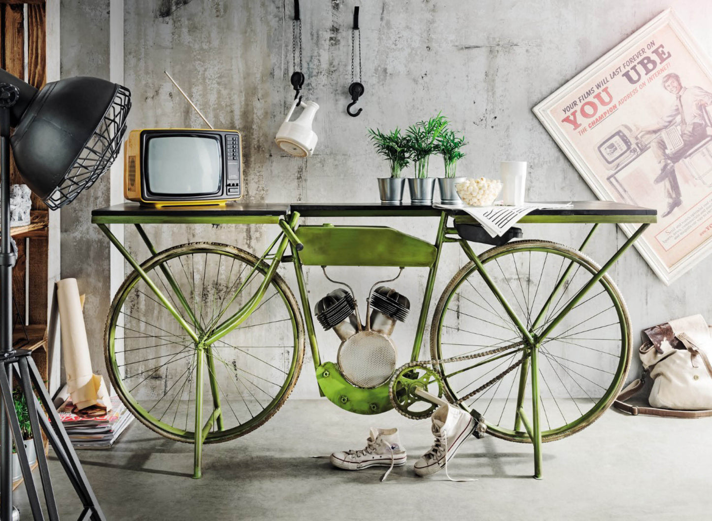 Unikat Konsolentisch Fahrrad