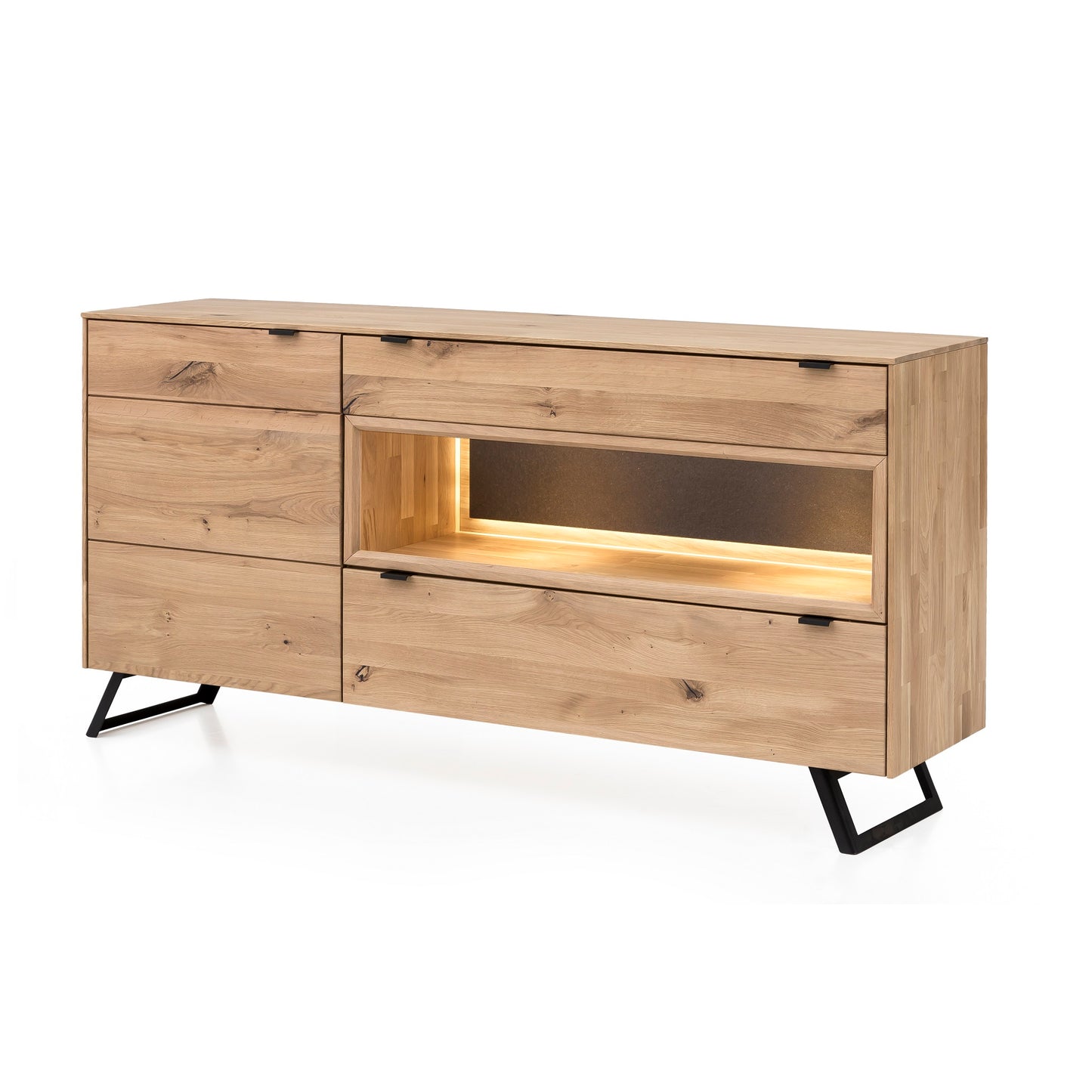 Sideboard Wildeiche massiv Bianco - Passione