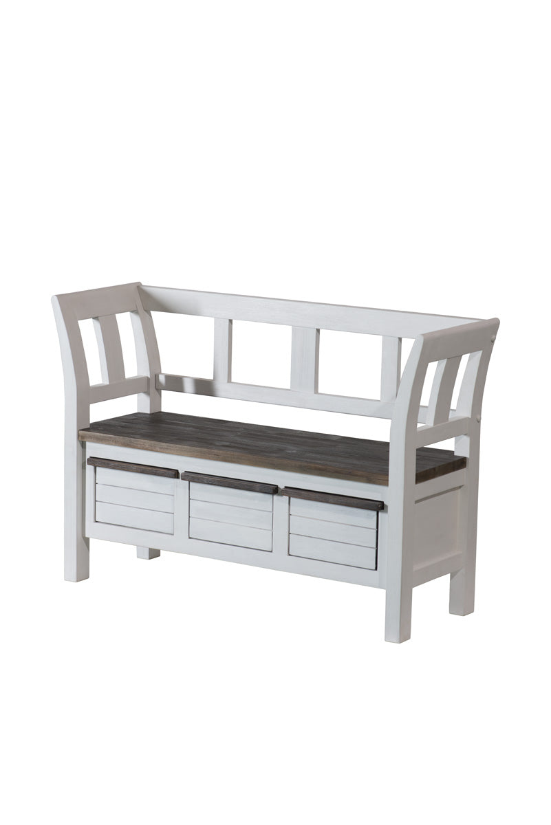 Sitzbank Garderobe Akazie massiv Loft