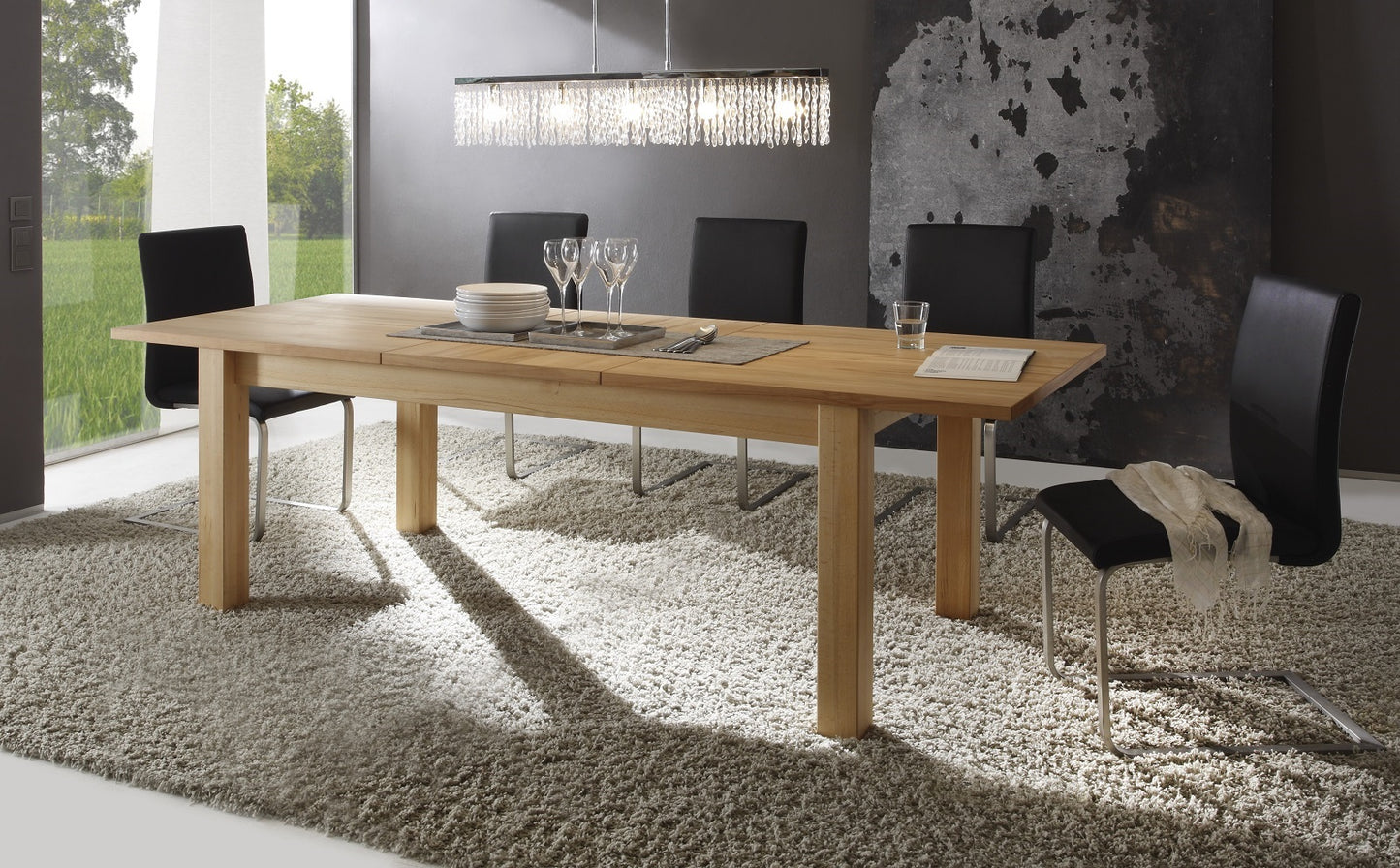 Esstisch 180 / 240 x 90 cm Kernbuche massiv - Ponto