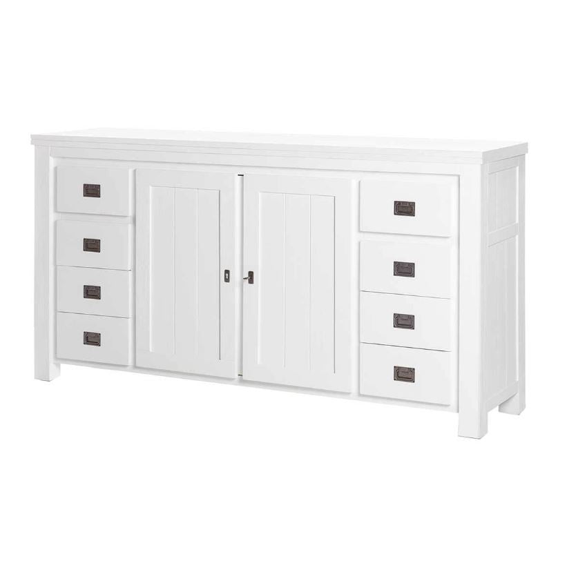 Sideboard Akazie massiv Weiß Lyron