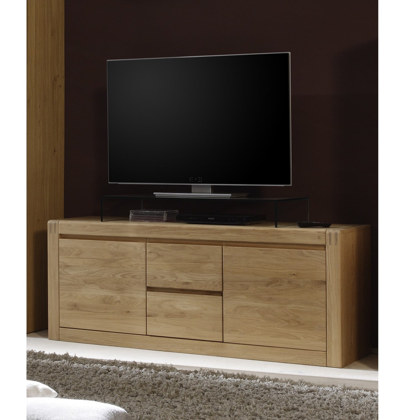 Fernsehschrank Front Eiche Bianco massiv - Ponto
