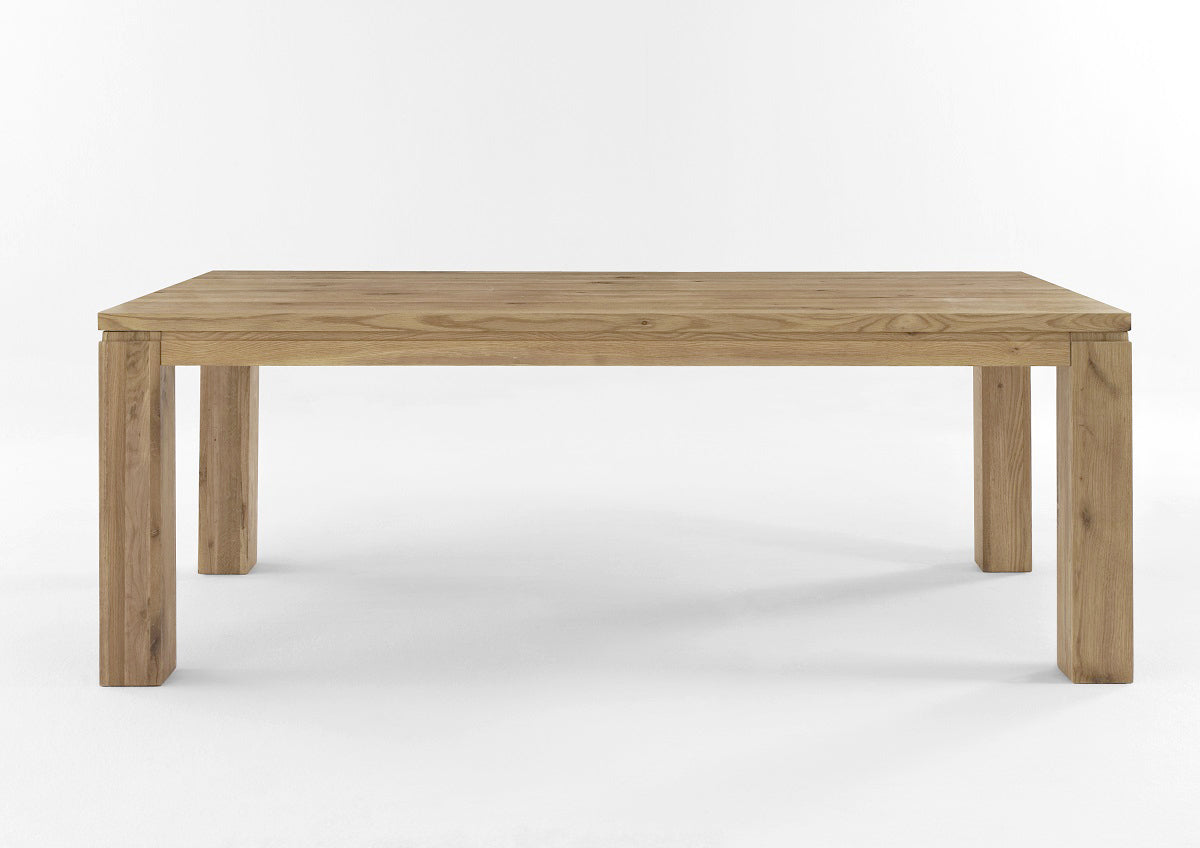 Esstisch 180 x 100 cm Wildeiche Bianco massiv - Pigro