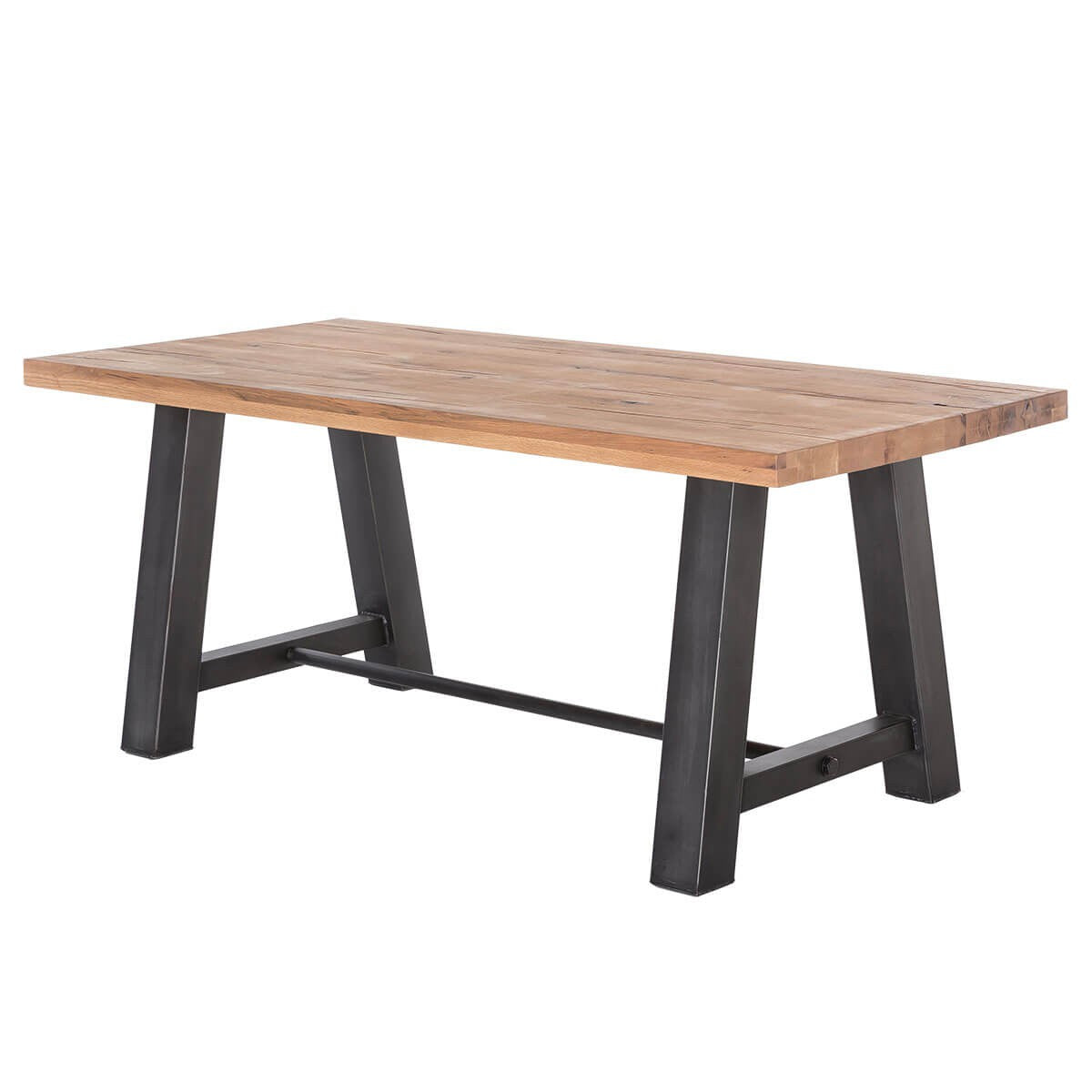 Esstisch Eiche massiv/Metall 180 x 90 cm Laval