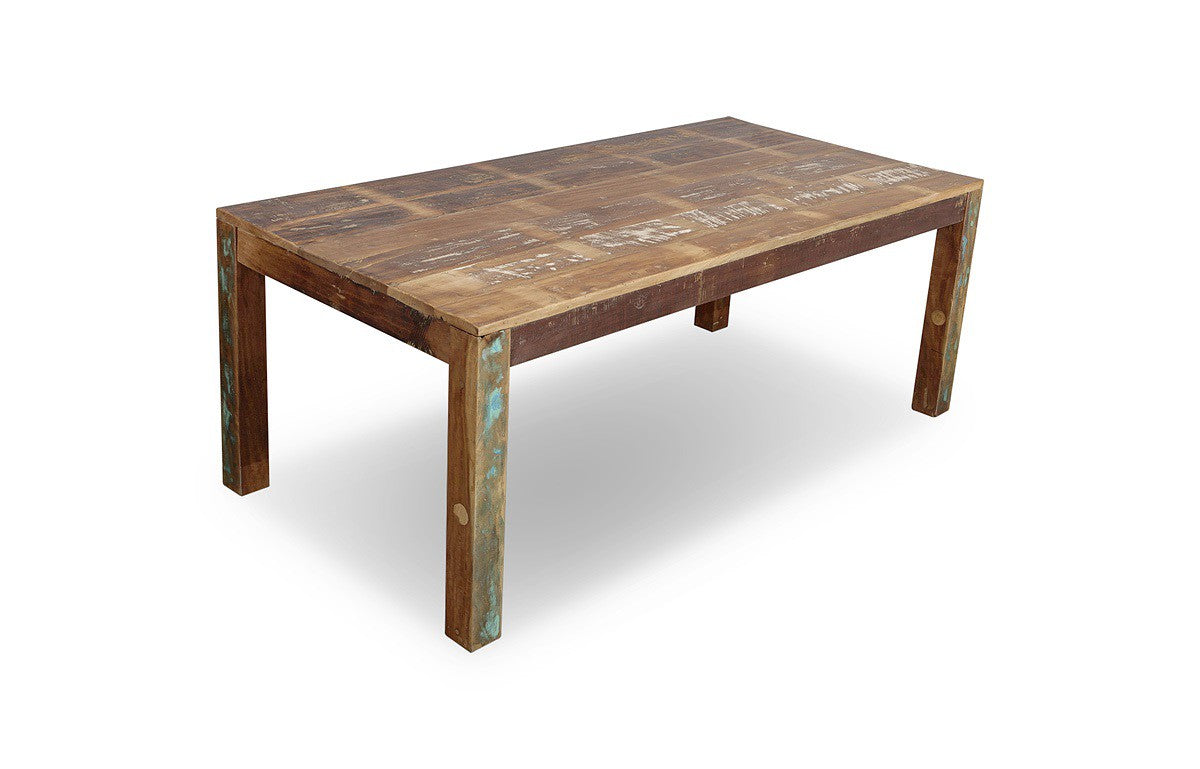 Esstisch 180 x 90 cm Recycel Massivholz Used-Look Shabby Chic - Malmö