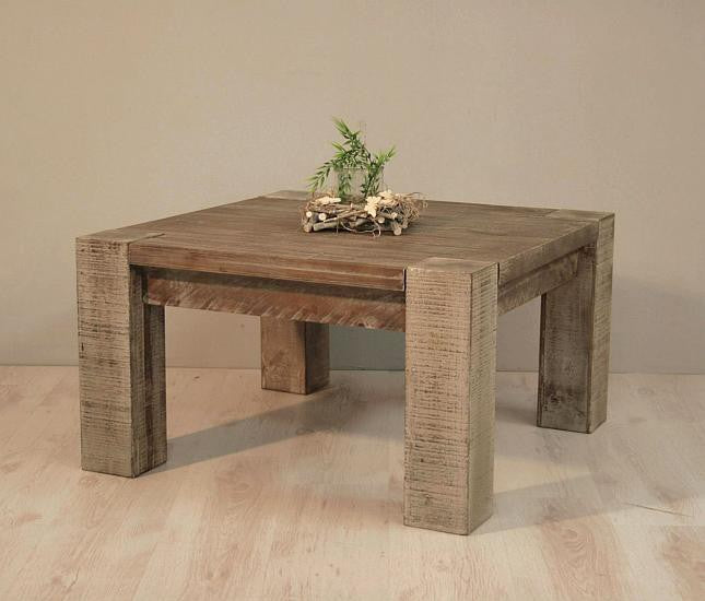 Couchtisch Pinie massiv 80 x 80 cm Figo - 0204-80x80figo-vintagegrey
