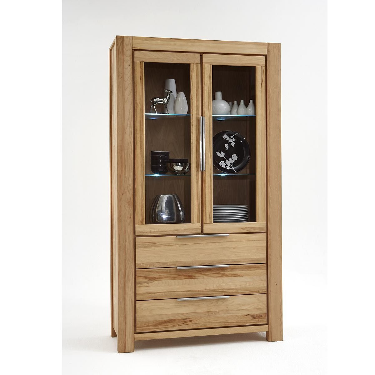 Vitrine Kernbuche massiv geölt Nane 9814-6663