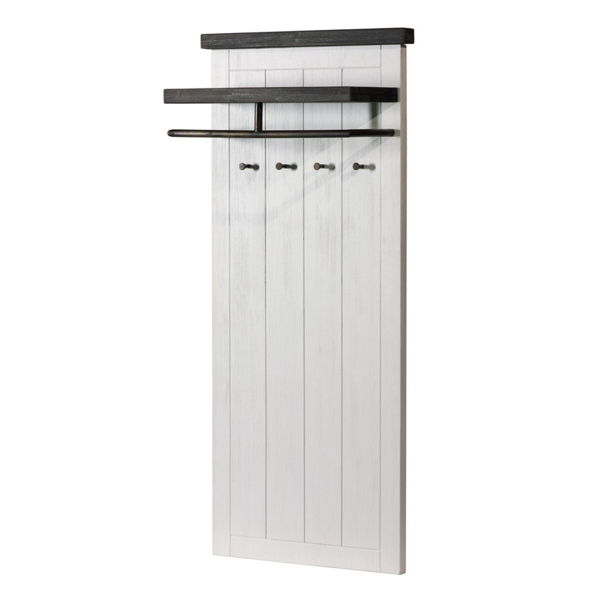 Garderobe Akazie massiv Wandpaneel Loft