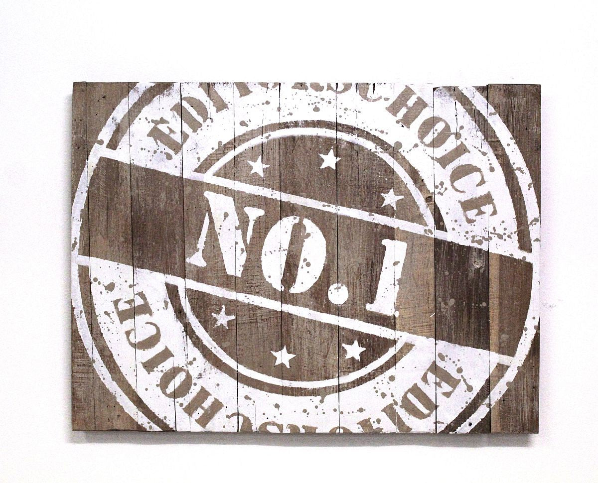 Holzbild 80 x 60 cm Shabby Chic No. 1 braun