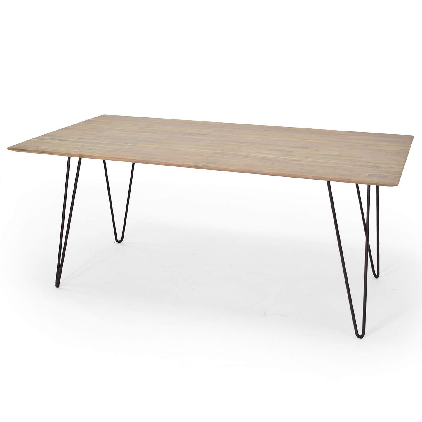 Esstisch 180 x 90 Akazie massiv / Metall Industrialstyle Dalby