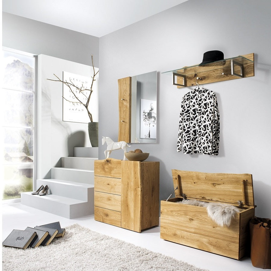 Garderoben-Set Woodline 4 tlg. Wildeiche massiv