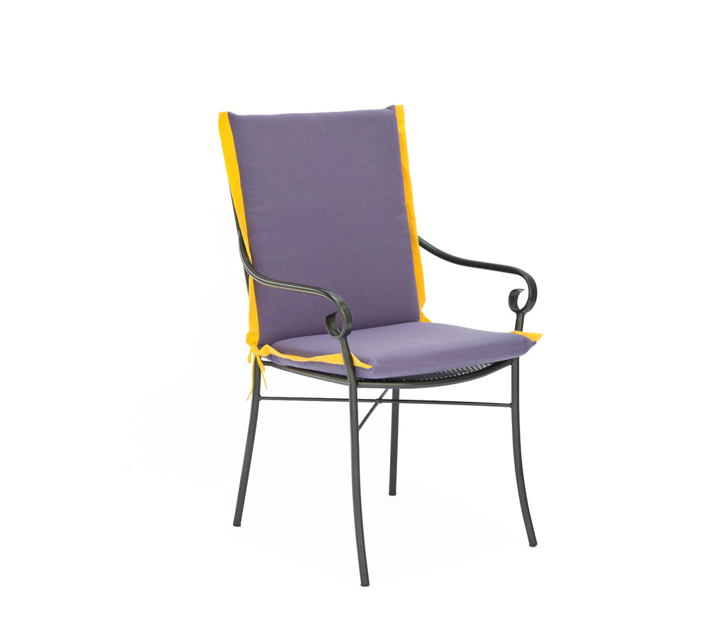 Gartenmöbel Auflage für Gartenstuhl 98 cm lavendel / gelb