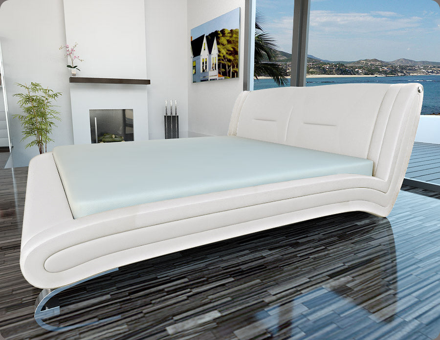 Massimo Doppelbett Novello Soft Lederoptik weiß 140 x 200 - 50050026