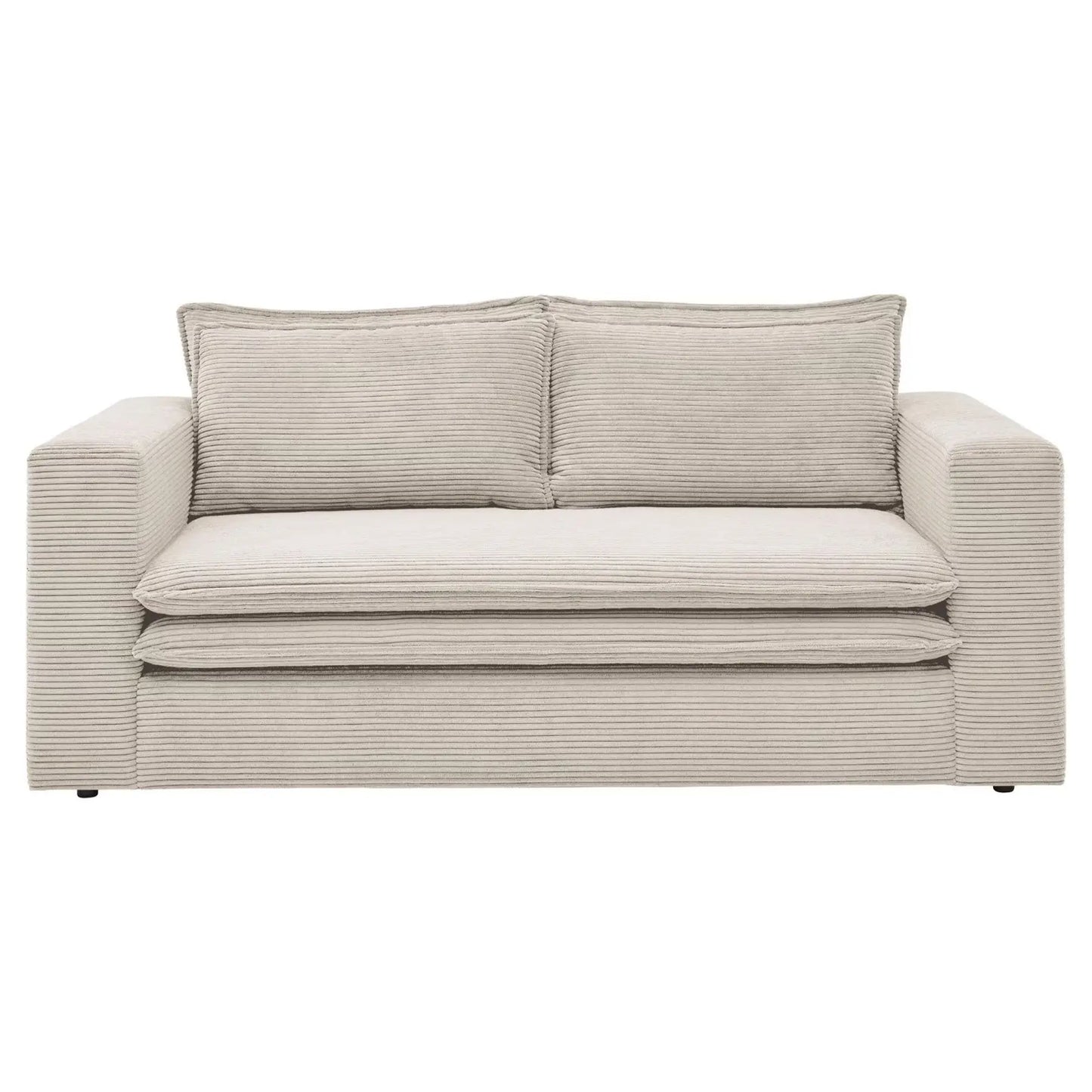 2-Sitzer Sofa in Beige aus Cord-Stoff