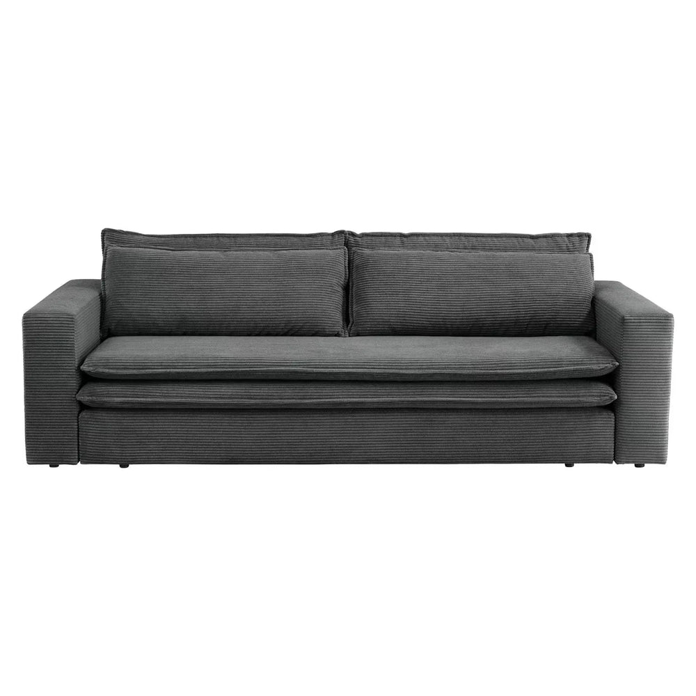 3-Sitzer-Sofa mit anthrazitfarbenen Cordbezug