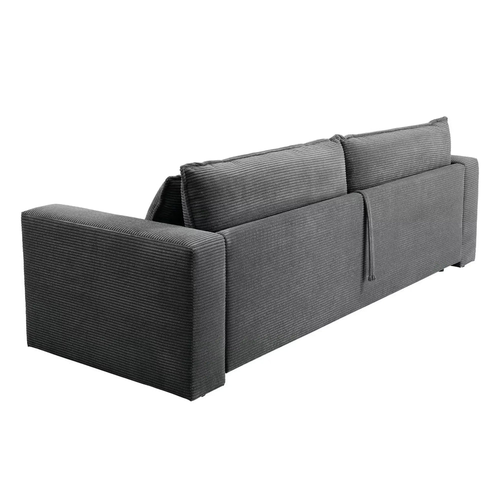 
                  
                    3-Sitzer-Sofa mit anthrazitfarbenen Cordbezug
                  
                