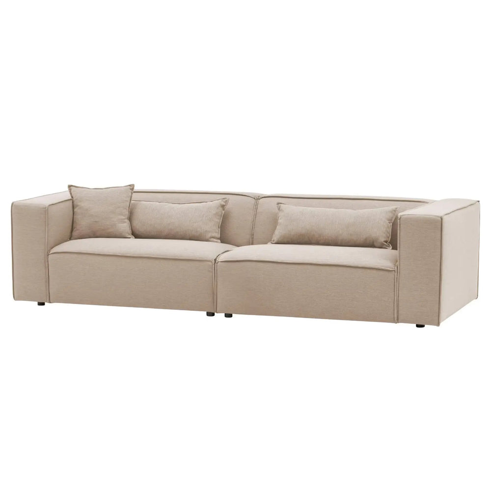 
                  
                    Beiges 3-Sitzer Sofa aus Webstoff
                  
                