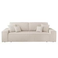 3-Sitzer Sofa mit Breitcordbezug in creme