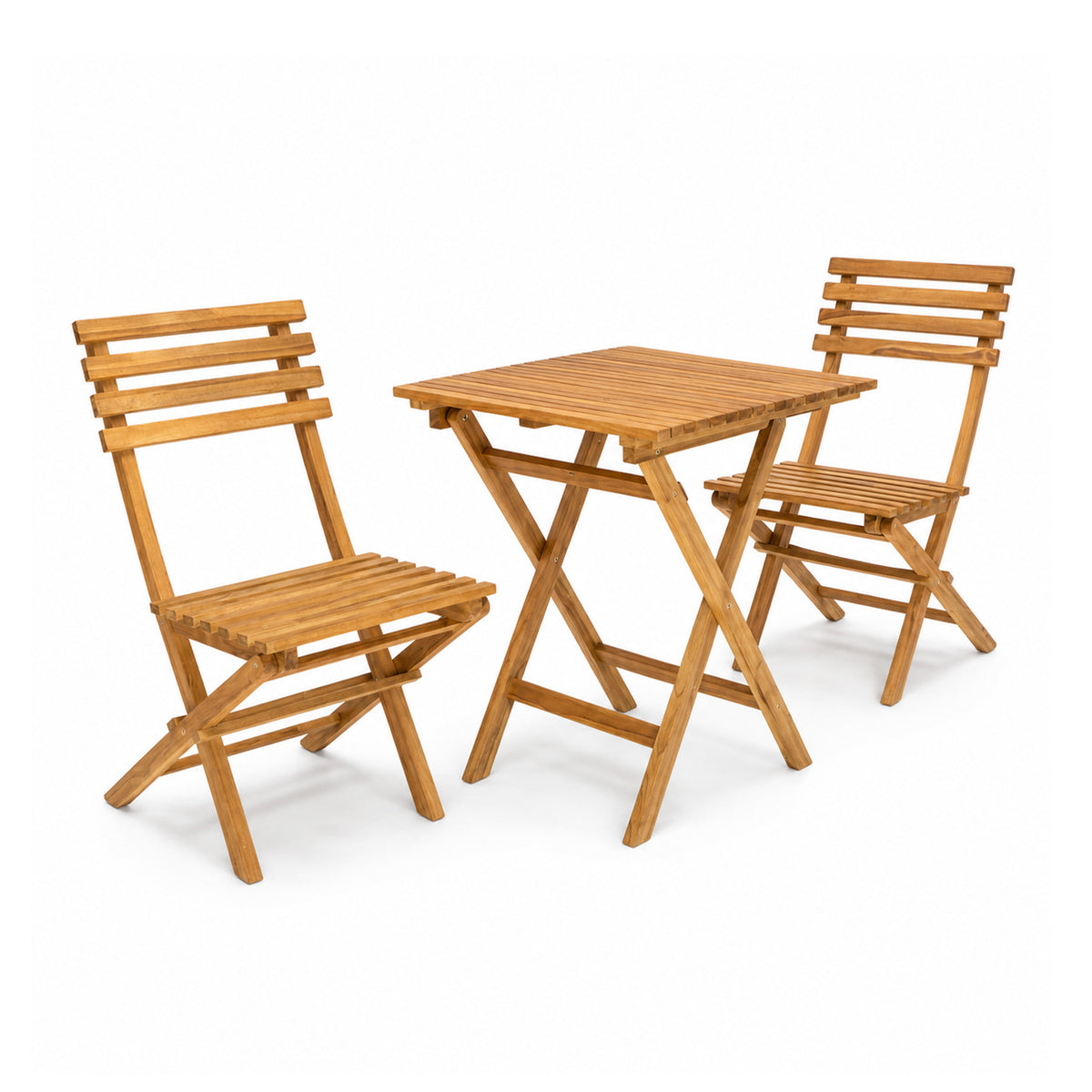 3-teiliges Balkon Set Teakholz