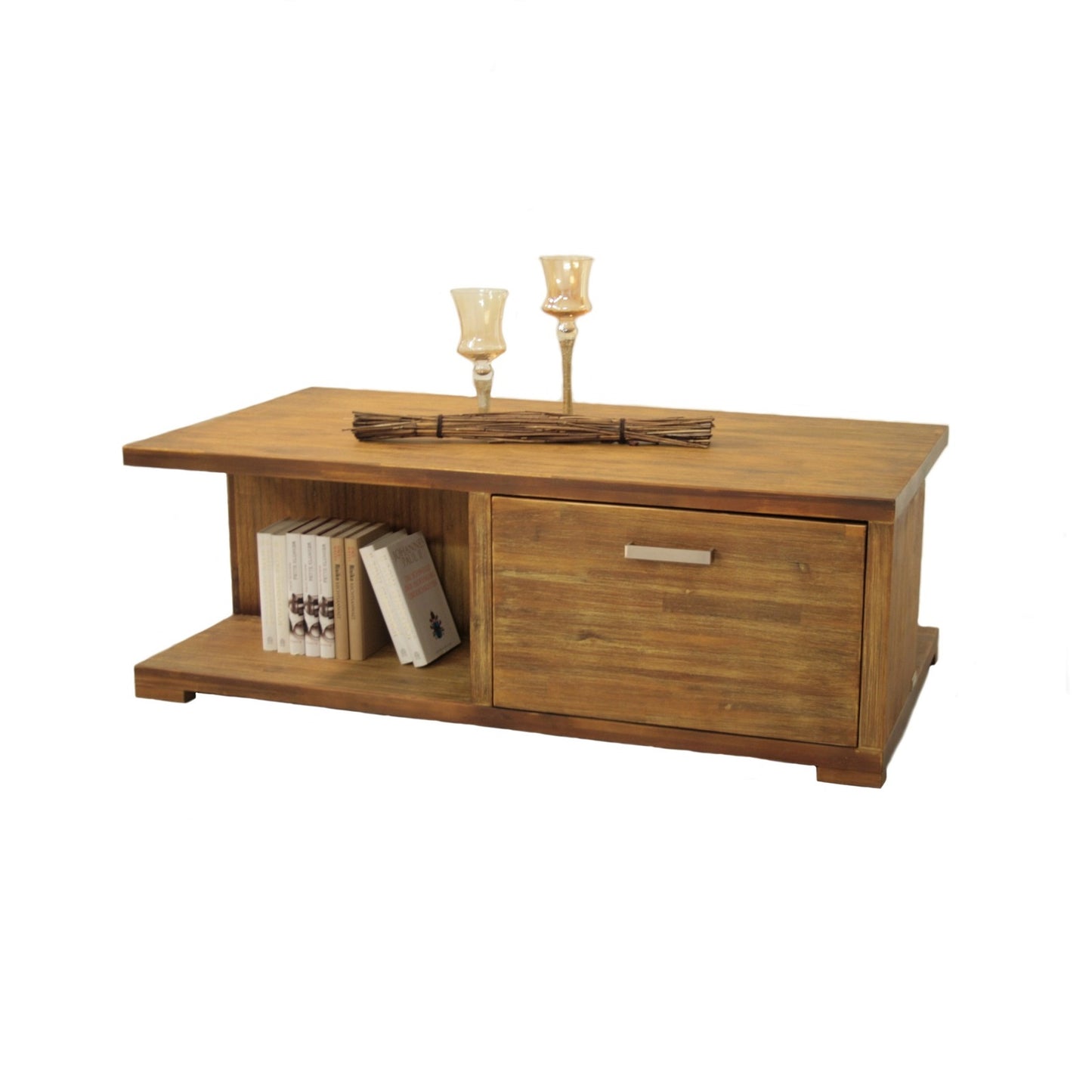 
                  
                    Couchtisch Akazie massiv 130 x 70 smoked Carlo - 02040113
                  
                