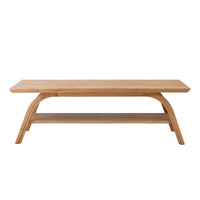 Couchtisch aus Eichenholz mit Ablage
