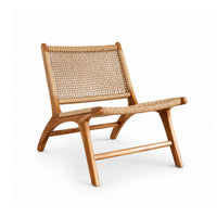 Loungesessel aus Teakholz und Polyrattan