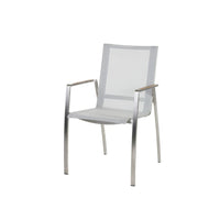 Gartenstuhl weiß silber