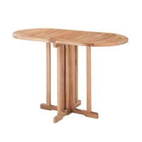Ovaler Gartentisch aus Teakholz