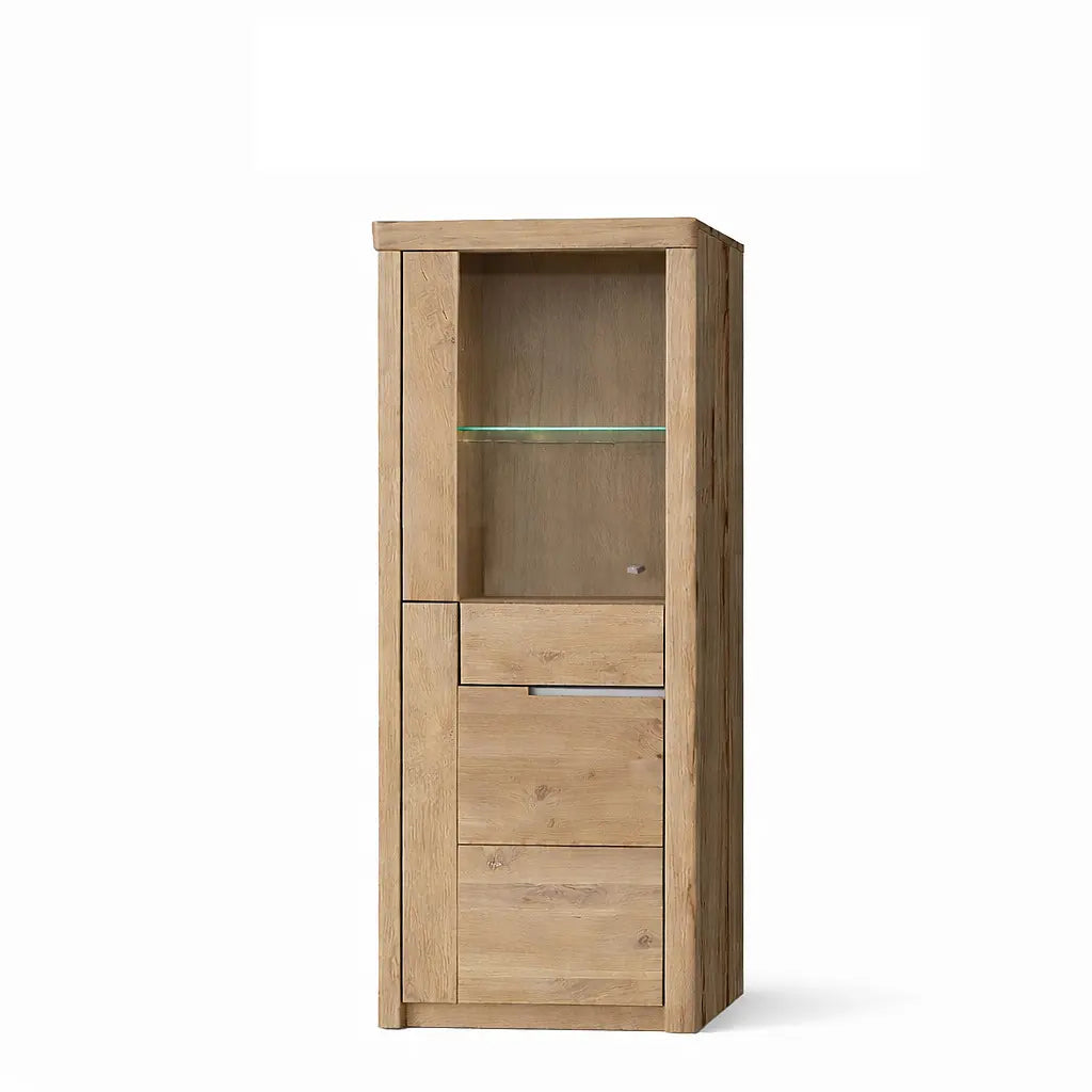 Halbhohe Vitrine mit einer Tür