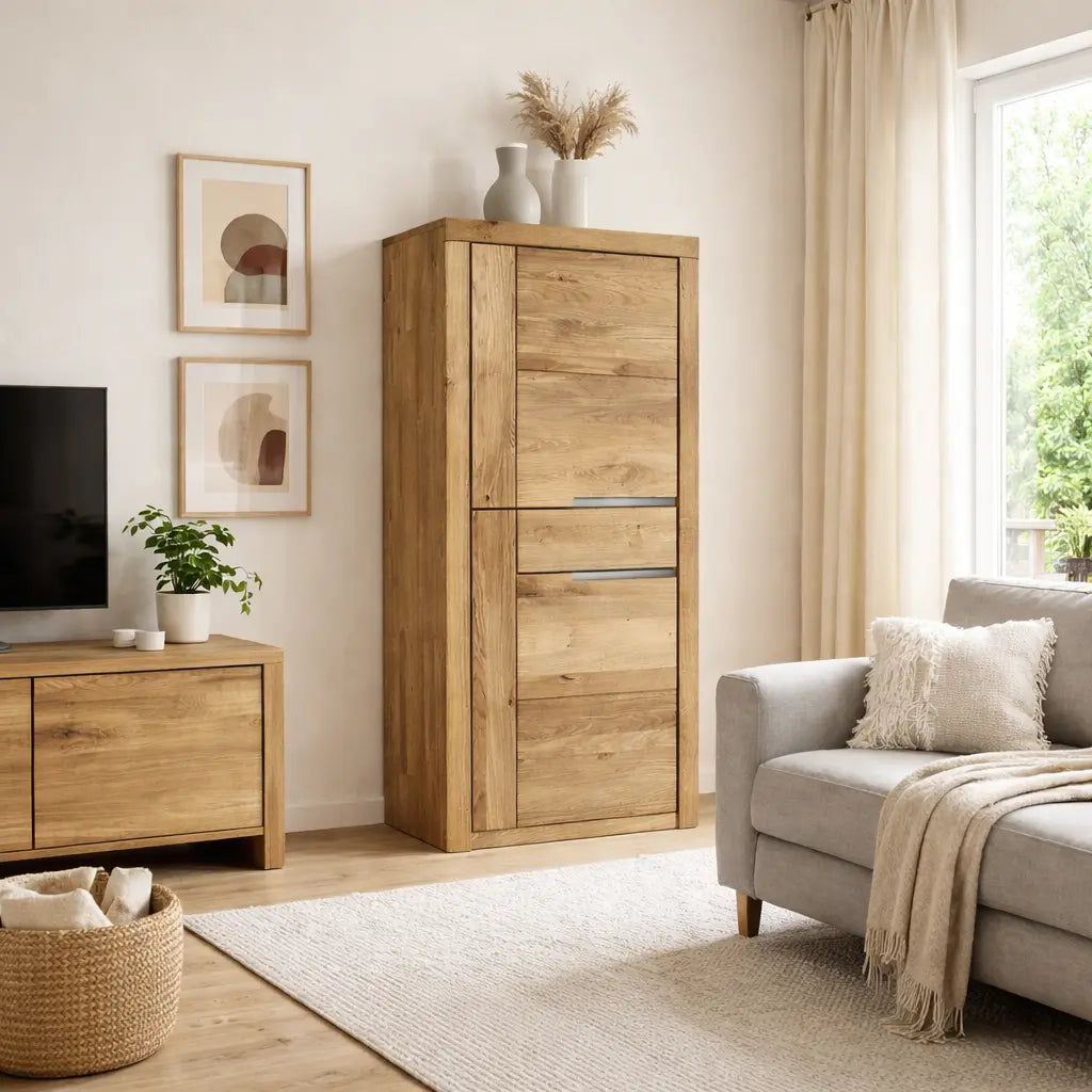 Eintüriger Schrank aus Wildeiche