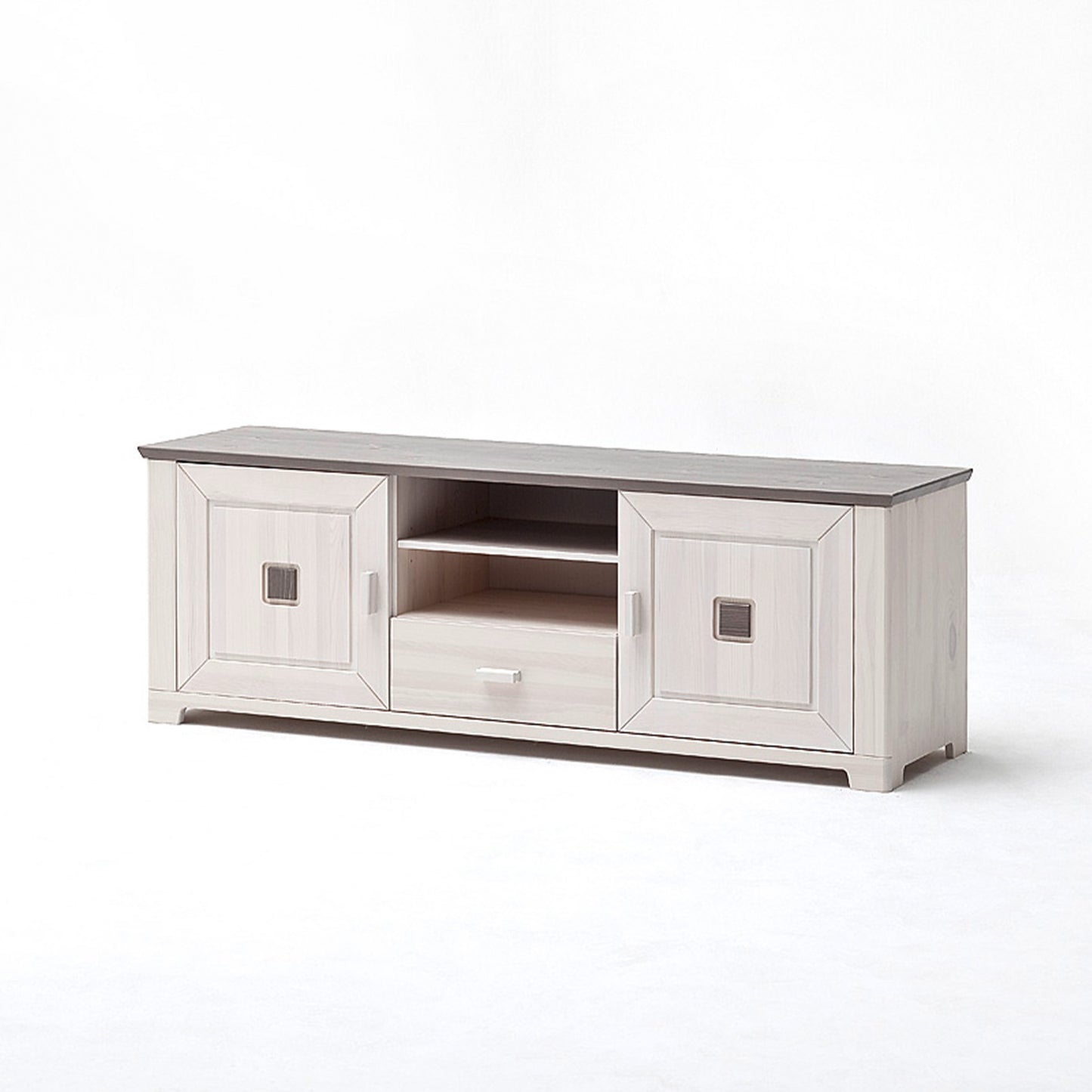 TV-Schrank aus weißem Kiefernholz 