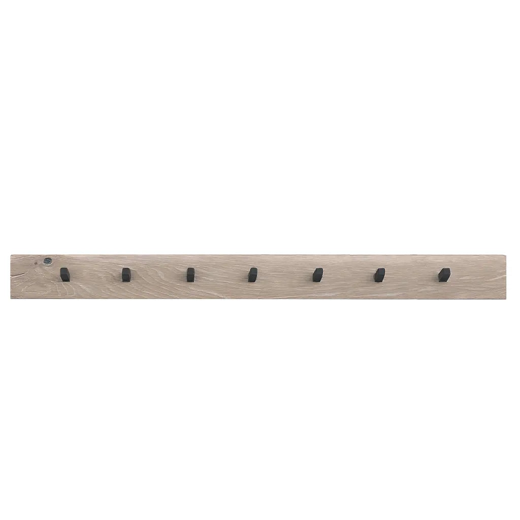 Hakenleiste ROCKiT aus Balkeneiche White Wash mit 7 Haken – AMD Möbel