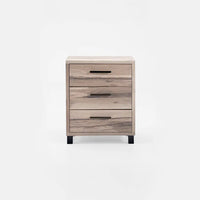 Kommode mit 3 Schubkästen mit schwarzen Details