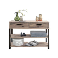 Konsolentisch aus Holz mit Schwarzen Details