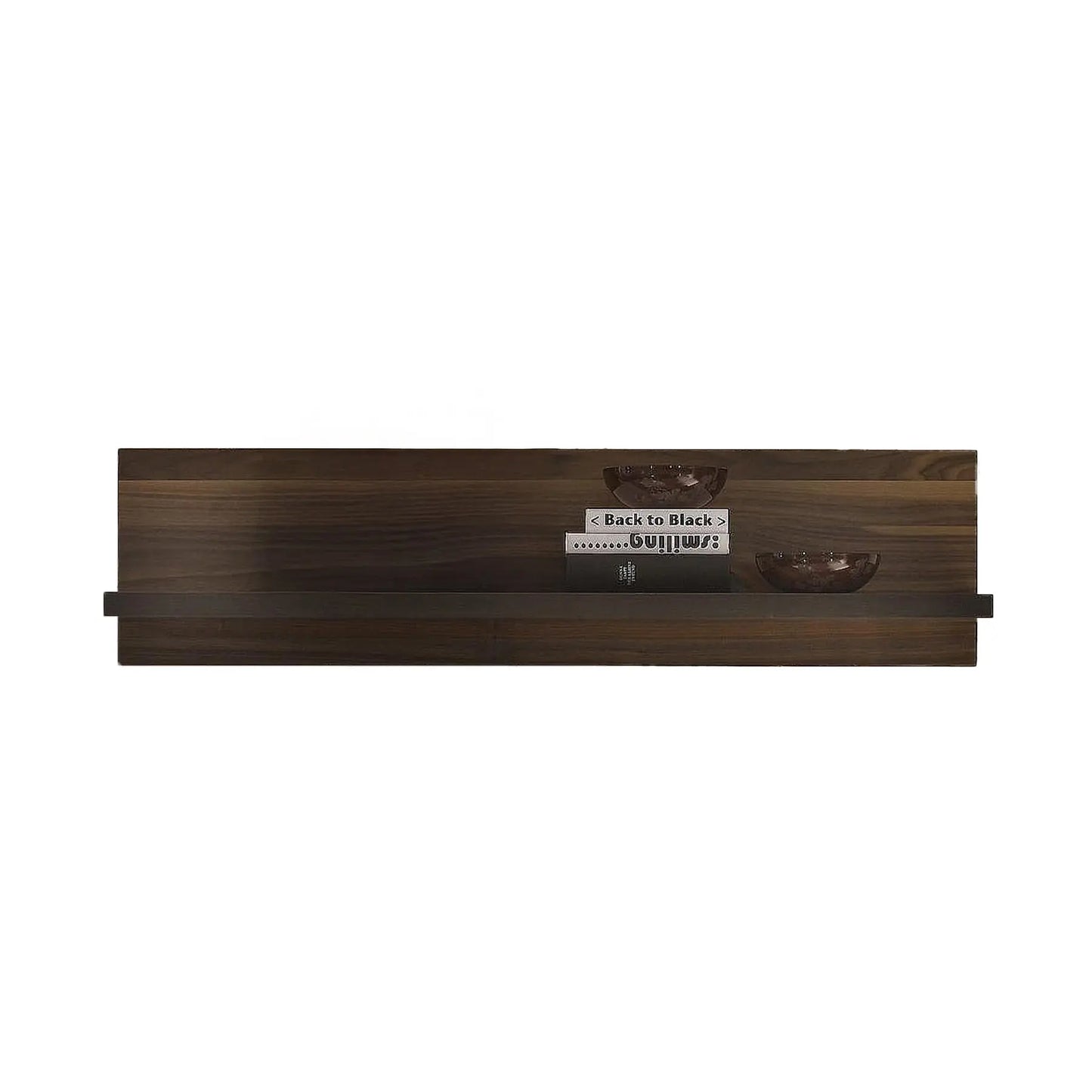 Wandboard aus dunklem Nussbaumholz