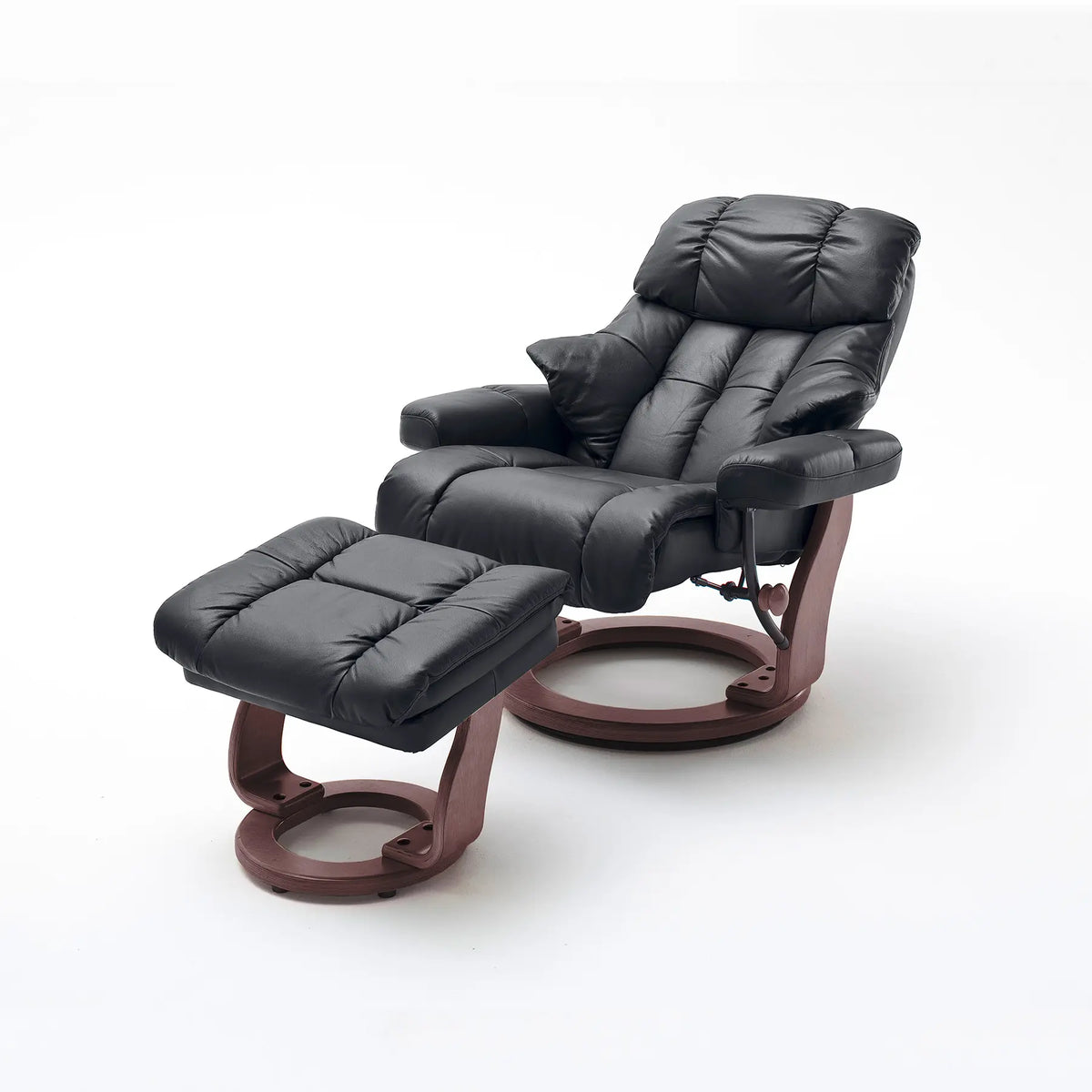 XXL Relaxsessel mit Hocker in schwarz – CALGARY – AMD Möbel
