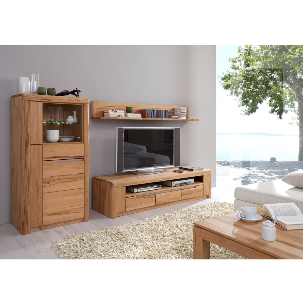 Wohnzimmer-Kombination Kernbuche massiv geölt Solido