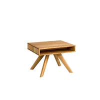 Couchtisch aus Holz mit Ablagefach und 4 schrägen Beinen