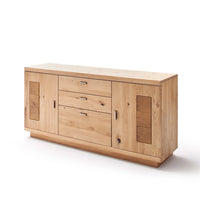 Sideboard aus massiver Eiche mit zwei Türen und drei Schubkästen