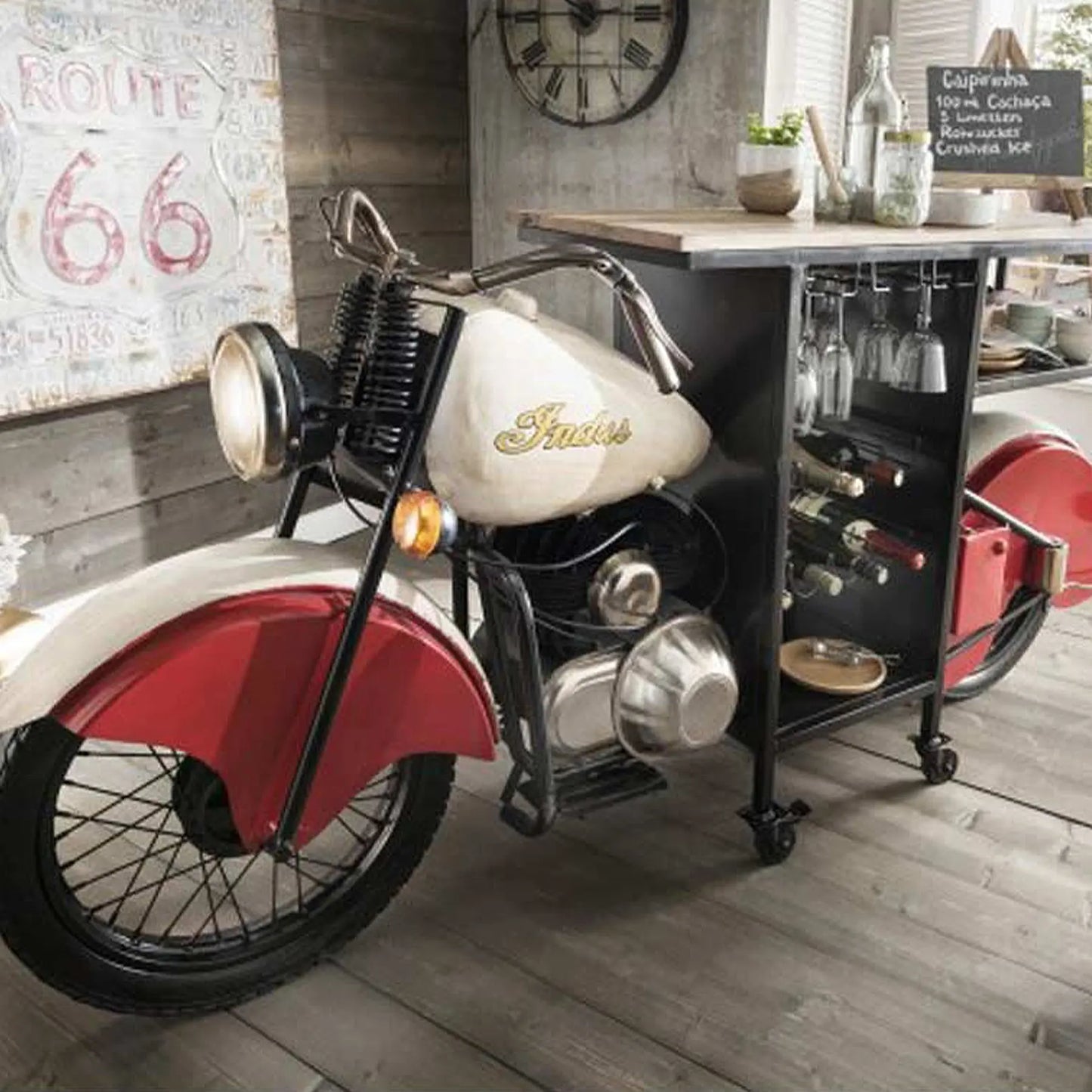Barschrank im Moto-Bike-Style