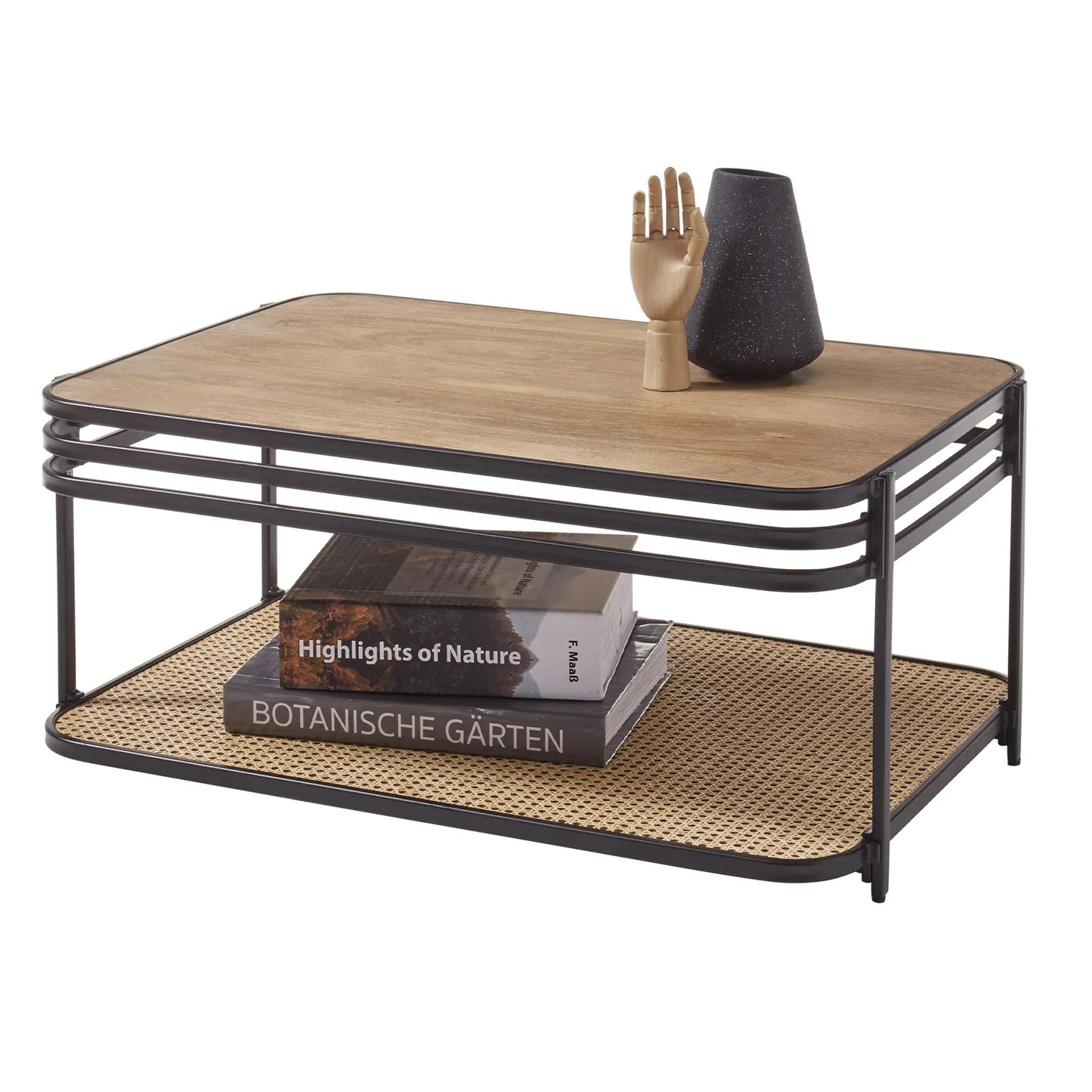 Couchtisch aus Holz und Metall