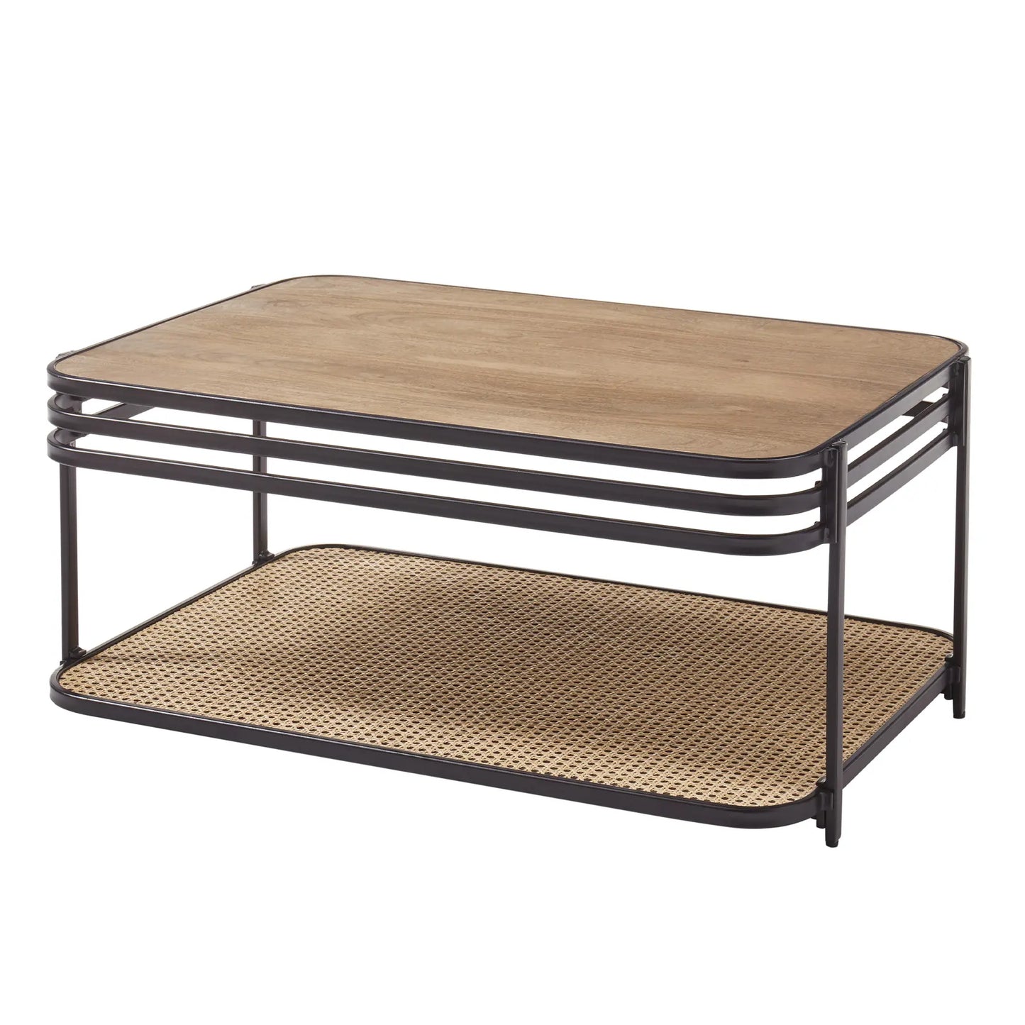 Couchtisch aus Holz und Metall