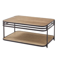 Couchtisch aus Holz und Metall