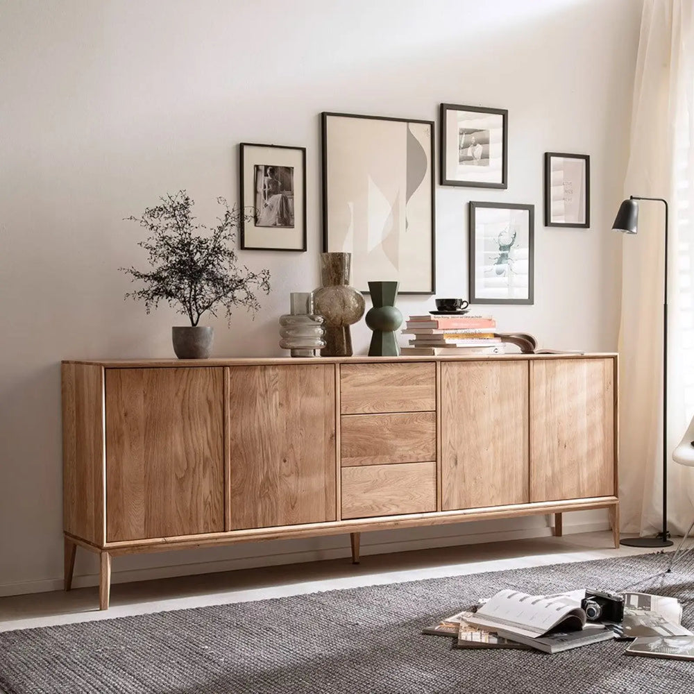 Sideboard Eiche massiv mit 4 Türen und 2 Schubkästen